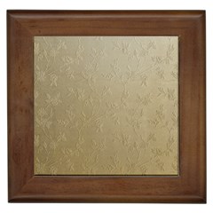 Gold Floral Royal Pattern  Framed Tiles by paulaoliveiradesign