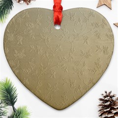 Gold Floral Royal Pattern  Ornament (heart)