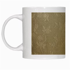 Gold Floral Royal Pattern  White Mugs by paulaoliveiradesign