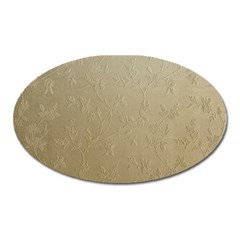 Gold Floral Royal Pattern  Oval Magnet by paulaoliveiradesign