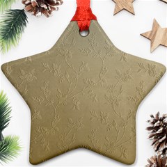 Gold Floral Royal Pattern  Star Ornament (two Sides)