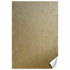 Gold Floral Royal Pattern  Canvas 12  X 18   by paulaoliveiradesign