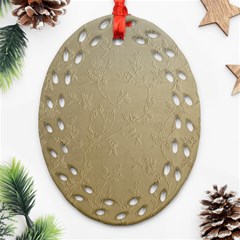 Gold Floral Royal Pattern  Ornament (oval Filigree)