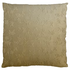 Gold Floral Royal Pattern  Large Cushion Case (one Side) by paulaoliveiradesign