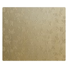 Gold Floral Royal Pattern  Double Sided Flano Blanket (small)  by paulaoliveiradesign