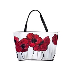 Main Street Poppies Hr Aceo Shoulder Handbags by artbyjacquie