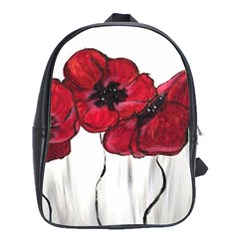 Main Street Poppies Hr Aceo School Bag (large) by artbyjacquie