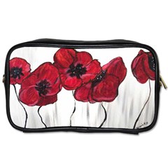 Main Street Poppies Hr Aceo Toiletries Bags 2-side by artbyjacquie