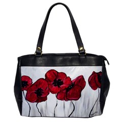 Main Street Poppies Hr Aceo Office Handbags by artbyjacquie