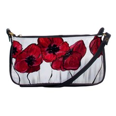 Main Street Poppies Hr Aceo Shoulder Clutch Bags by artbyjacquie