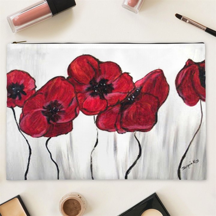 Main Street Poppies Hr Aceo Cosmetic Bag (XXL) 