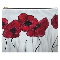 Main Street Poppies Hr Aceo Cosmetic Bag (xxxl)  by artbyjacquie