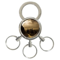 Borobudur Temple Indonesia 3-ring Key Chains