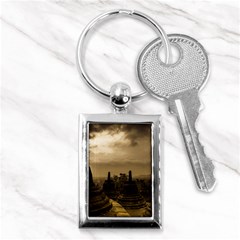 Borobudur Temple Indonesia Key Chains (rectangle)  by Nexatart