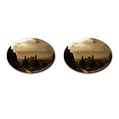 Borobudur Temple Indonesia Cufflinks (oval) by Nexatart