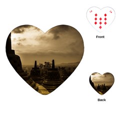 Borobudur Temple Indonesia Playing Cards (heart)  by Nexatart