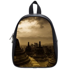 Borobudur Temple Indonesia School Bag (small) by Nexatart