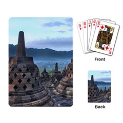 Borobudur Temple  Morning Serenade Playing Card by Nexatart