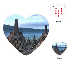 Borobudur Temple  Morning Serenade Playing Cards (heart)  by Nexatart