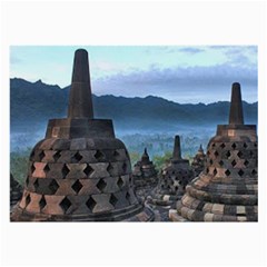 Borobudur Temple  Morning Serenade Large Glasses Cloth by Nexatart