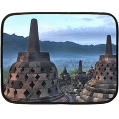 Borobudur Temple  Morning Serenade Double Sided Fleece Blanket (mini)  by Nexatart