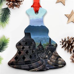 Borobudur Temple  Morning Serenade Christmas Tree Ornament (two Sides) by Nexatart