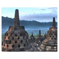 Borobudur Temple  Morning Serenade Double Sided Flano Blanket (medium)  by Nexatart