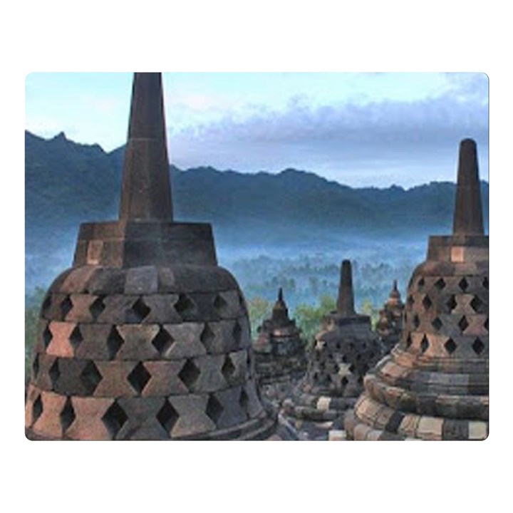 Borobudur Temple  Morning Serenade Double Sided Flano Blanket (Large) 