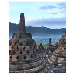 Borobudur Temple  Morning Serenade Drawstring Bag (small) by Nexatart