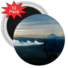 Bromo Caldera De Tenegger  Indonesia 3  Magnets (10 Pack)  by Nexatart