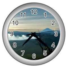 Bromo Caldera De Tenegger  Indonesia Wall Clocks (silver)  by Nexatart