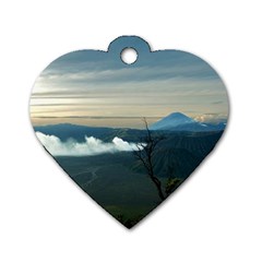 Bromo Caldera De Tenegger  Indonesia Dog Tag Heart (one Side) by Nexatart