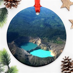 Kelimutu Crater Lakes  Indonesia Ornament (round) by Nexatart