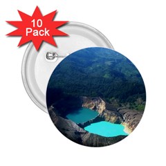 Kelimutu Crater Lakes  Indonesia 2 25  Buttons (10 Pack)  by Nexatart