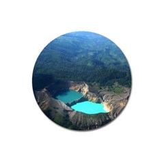 Kelimutu Crater Lakes  Indonesia Magnet 3  (round) by Nexatart