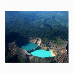 Kelimutu Crater Lakes  Indonesia Small Glasses Cloth (2-side) by Nexatart