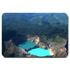 Kelimutu Crater Lakes  Indonesia Large Doormat  by Nexatart