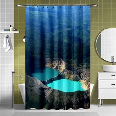 Kelimutu Crater Lakes  Indonesia Shower Curtain 48  X 72  (small)  by Nexatart