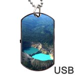 Kelimutu Crater Lakes  Indonesia Dog Tag USB Flash (Two Sides) Front