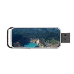 Kelimutu Crater Lakes  Indonesia Portable Usb Flash (one Side) by Nexatart