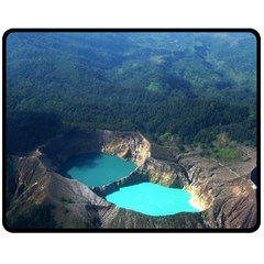 Kelimutu Crater Lakes  Indonesia Double Sided Fleece Blanket (medium)  by Nexatart