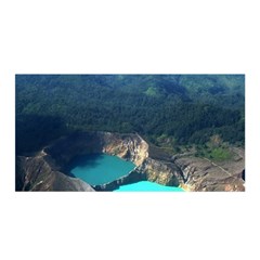 Kelimutu Crater Lakes  Indonesia Satin Wrap by Nexatart