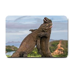 Komodo Dragons Fight Small Doormat  by Nexatart