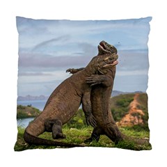 Komodo Dragons Fight Standard Cushion Case (one Side) by Nexatart