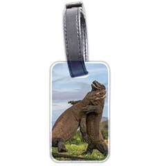 Komodo Dragons Fight Luggage Tags (two Sides) by Nexatart