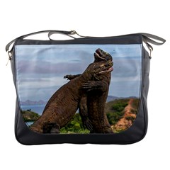 Komodo Dragons Fight Messenger Bags by Nexatart