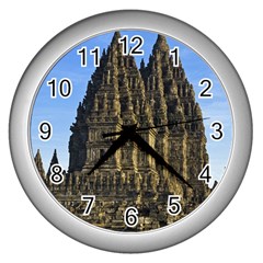 Prambanan Temple Wall Clocks (silver)  by Nexatart