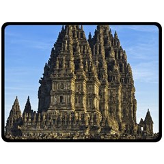 Prambanan Temple Fleece Blanket (large)  by Nexatart