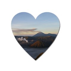 Sunrise Mount Bromo Tengger Semeru National Park  Indonesia Heart Magnet by Nexatart