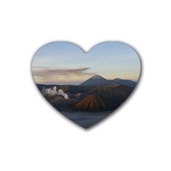 Sunrise Mount Bromo Tengger Semeru National Park  Indonesia Heart Coaster (4 Pack)  by Nexatart